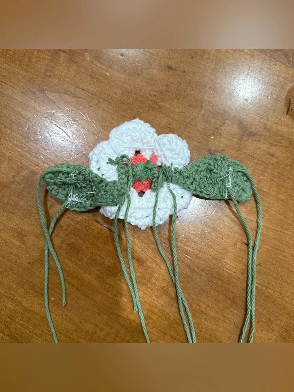 Brand New Hand Crochet Big Flower/leaves Embellishment For Collar L- XL Dogs